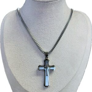 Cody James - Silver Cross Pendant Necklace